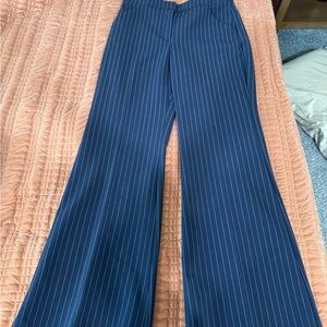 Women's Navy Pinstripe Pants